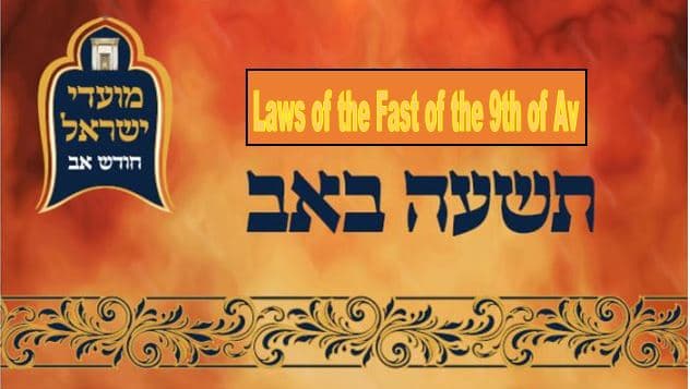 laws of the ninth of av fast