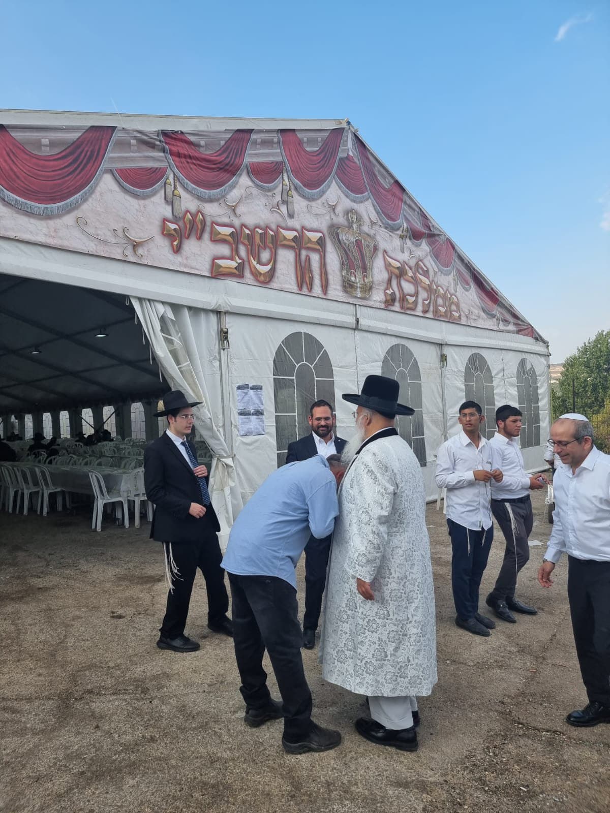 Rabbi by the Meron Tent