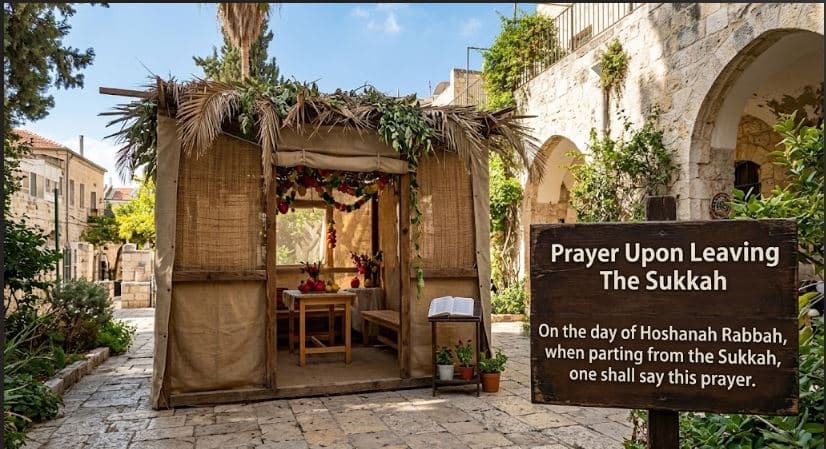 prayer upon leaving the sukkah