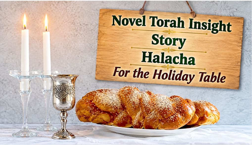 novel torah insight, story, halacha for the holiday table
